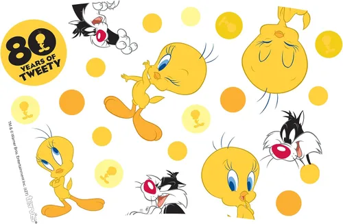 Miniatura 2 de Tervis Warner Brothers Tweety - Vaso aislado de doble pared con aislamiento para el 80 aniversario, mantiene las bebidas frías y calientes, 16