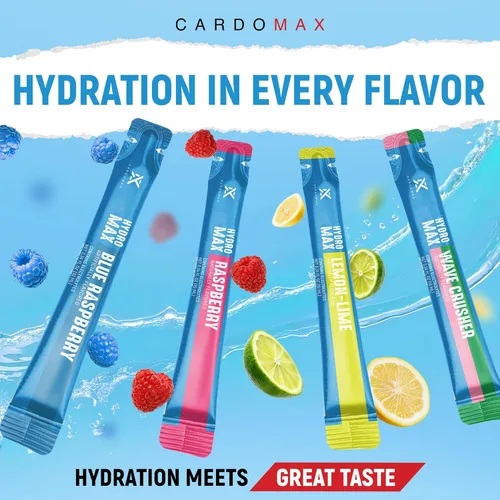 Miniatura 7 de CardoMax Paquetes de hidratación - Hydromax - Paquetes de mezcla de bebidas con electrolitos con sodio, magnesio y potasio - Vegana y apta