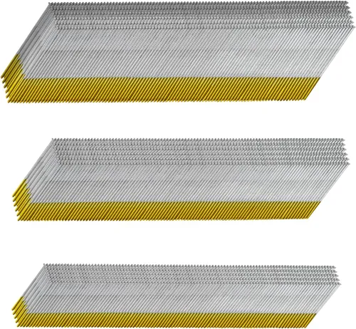 Miniatura 10 de Clavos de acabado en ángulo DA de calibre 15, 34 grados, 1-1/2 pulgadas, 2000 unidades galvanizadas, para clavadora neumática y eléctrica