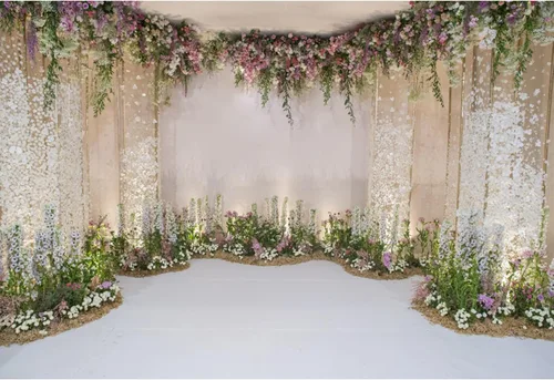 Miniatura 2 de Telón de Fondo de Boda de 5x3 pies para Ceremonia de Cuna, Fondo para Propuesta, Cortina de Flores, Telón de Fondo para Ceremonia de Boda, Telón