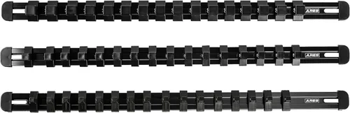 Miniatura 5 de ARES 60123 - Juego de rieles de aluminio negro de 17 pulgadas con tapas de bloqueo de extremo, incluye rieles de transmisión de 1/4 pulgadas, 3/8
