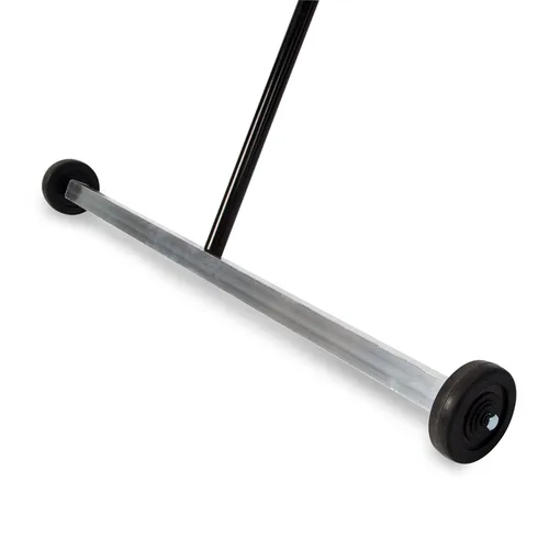Miniatura 2 de Master Magnetics Barredora magnética, 27 pulgadas de ancho tipo empuje, mini escoba magnética con ruedas, herramienta de recogida industrial