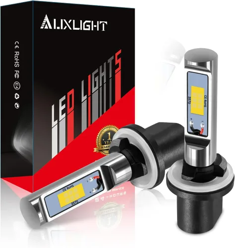 Miniatura 31 de AUXLIGHT H1 Bombillas LED antiniebla DRL, 3000 lúmenes, bombillas de repuesto extremadamente brillantes para automóviles, camiones, amarillo dorado