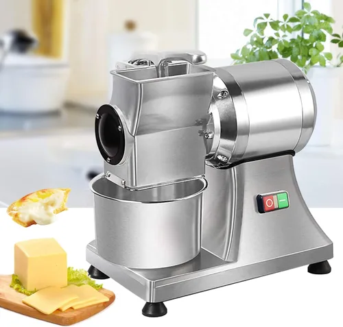 Rallador eléctrico de queso, rebanador de queso comercial, molinillo para queso, mantequilla, queso y salvado, 0.75 HP/550 W 88 lb/hora