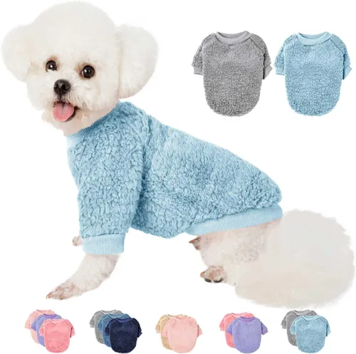 Miniatura 18 de Suéteres para perros, ropa, abrigo para perros pequeños, niño o niña, gato, cachorro, abrigo, sudaderas suaves, cálidas y esponjosas, chaqueta