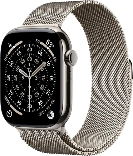 Miniatura 45 de Apple Reloj inteligente de la serie 11 [GPS de 1.654 in] con caja de aluminio plateado con correa deportiva de niebla morada - S/M. Puntuación