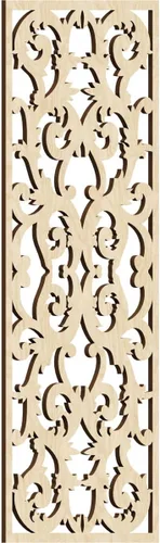 Miniatura 43 de Meadville Paneles decorativos de pared de madera con calado, 9 3/8 pulgadas de ancho x 24 3/8 pulgadas de alto x 1/4 de alto, aliso