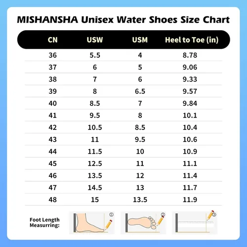 Miniatura 6 de Mishansha - Zapatos de agua para hombres y mujeres, secado rápido, para natación, buceo, surf, deportes acuáticos, piscina, playa, senderismo, yoga.