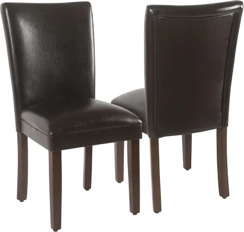 Miniatura 10 de Homepop Silla de comedor con detalle festoneado, sillas de comedor Parsons tapizadas, muebles decorativos para el hogar, tejido texturizado crema