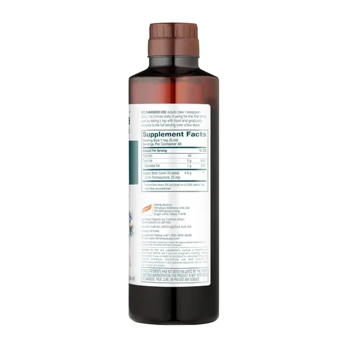 Miniatura 2 de Himalaya Aceite de semilla negra orgánico - Prensado en frío, sin refinar, 0.5% timoquinona - 8 oz (23 mg/cucharadita)