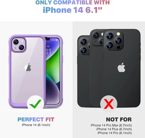 Miniatura 367 de Diaclara Funda diseñada para iPhone 16, mejorada [protección completa de la cámara], carcasa resistente de cuerpo completo con protector de pantalla