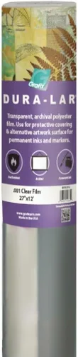 Miniatura 61 de Grafix Dura-Lar Película de 0.002", Ultra Transparente, Brillante 40" x 50', Material, Alternativa de Mylar/Acetato para, Plantillas y Plantillas