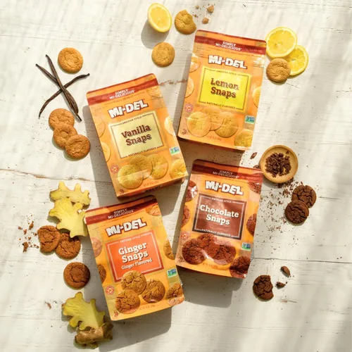 Miniatura 5 de Mi-Del Galletas Snaps de Vainilla - Galletas Crujientes de Vainilla - Certificadas Sin GMO, 0g de Grasa Trans, Galletas Saludables (Paquete de 8)