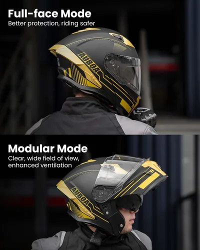 Miniatura 3 de Casco modular para motocicleta de cara completa con doble visera abatible para adultos, hombres y mujeres, modelo 928