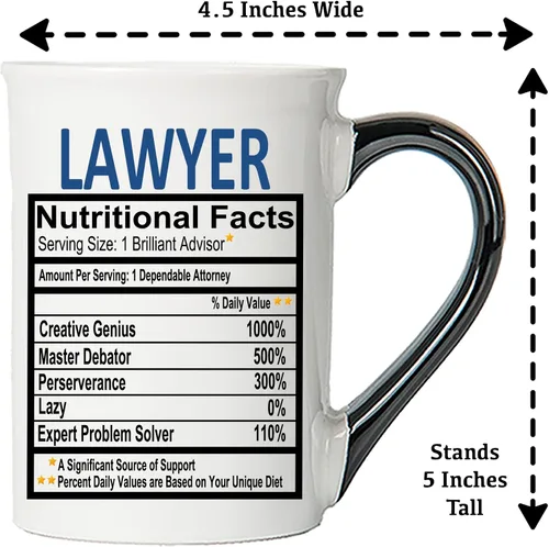 Miniatura 4 de Cottage Creek Taza de cerámica para abogado, taza de café de 16 onzas para mesa auxiliar, regalos para mamá, papá, marido, novio, regalos