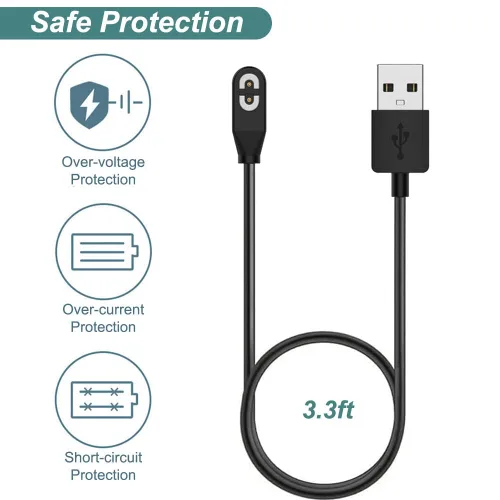 Miniatura 3 de Kissmart Cable de carga para auriculares Shokz - Cargador magnético para auriculares Shokz OpenRun Pro, OpenRun Mini, Afteshokz Aeropex AS800