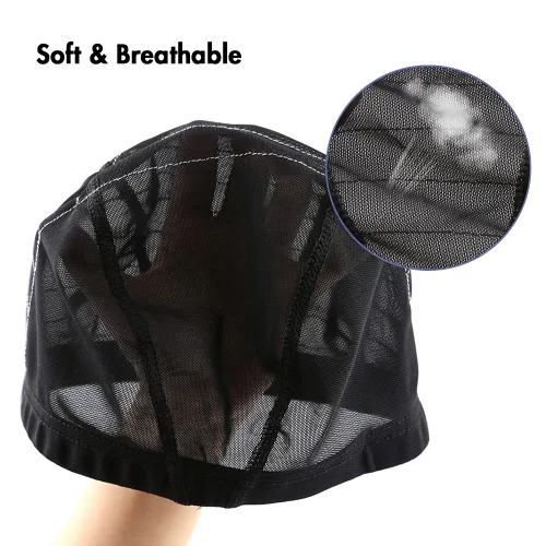 Miniatura 6 de Bella Hair Gorra de cúpula de mapa para pelucas de encaje frontal, gorra de malla elástica con banda elástica ancha para hacer pelucas, perfecta
