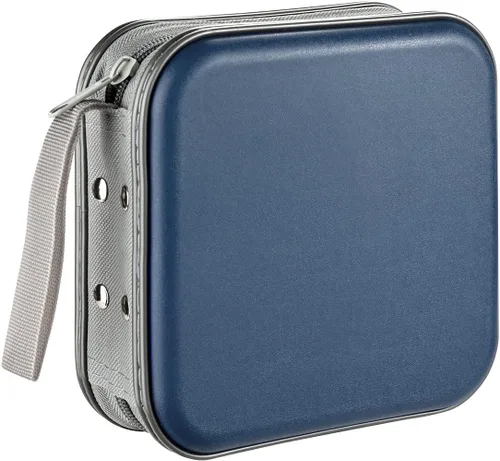 Miniatura 11 de LIOVODE Funda para DVD, estuche portátil para CD de 48 capacidades, almacenamiento de CD de plástico duro, organizador de cartera de DVD para Negro