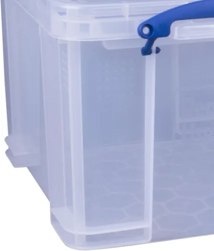 Miniatura 8 de Really Useful Box - Contenedores de almacenamiento de 32 litros con tapa de cierre y asas de cierre de clip para la organización de almacenamiento