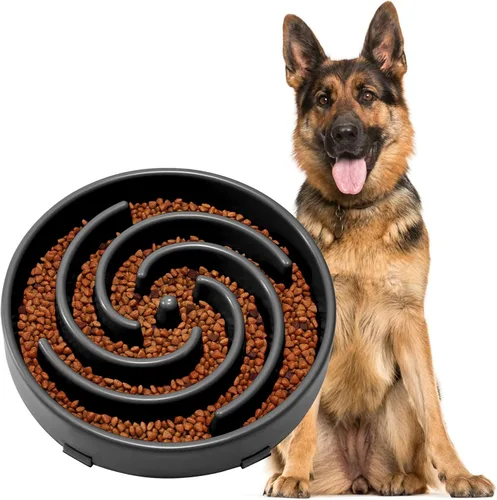 Miniatura 14 de JASGOOD Tazón de alimentación lenta para perros de tamaño grande y mediano, tazón antitragadera para mascotas, tazones de alimentación más lenta