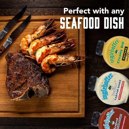 Miniatura 5 de Inglehoffer Paquete variado de condimentos, salsa de cóctel de mariscos, salsa tártara de mariscos y mostaza cremosa de eneldo (paquete de 3)