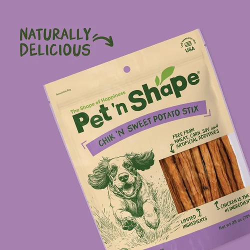 Miniatura 6 de Pet 'n Shape Chik 'n Sweet Potato Stix – Hecho y obtenido en los Estados Unidos – Golosinas naturales saludables para perros, 28 onzas