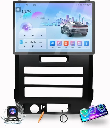 Para Ford F-150 Raptor 2009-2014 AUTO AC Car CarPlay Android Navegación Automática Estéreo GPS Radio Cámara Pantalla 13.1 "QLED Pantalla Táctil