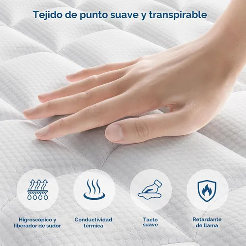 Miniatura 4 de Colchón de tamaño King, colchón King de 12 pulgadas en una caja para aliviar el dolor de espalda, espuma viscoelástica mejorada y resortes