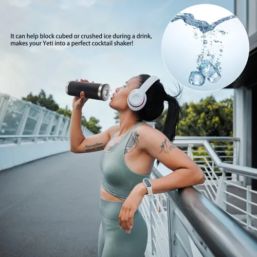 Miniatura 7 de Puerta bloqueadora de hielo/fruta para YETI Rambler Bottle Chug Cap Trumbler se adapta a tapas de botellas de 18, 26, 36, 46 onzas y tapas MagDock