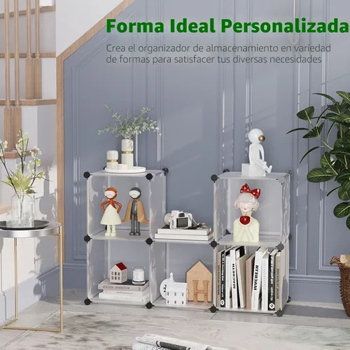 Miniatura 6 de C&Ahome - Organizador de clóset de almacenamiento para que lo montes tú mismo Blanco translúcido