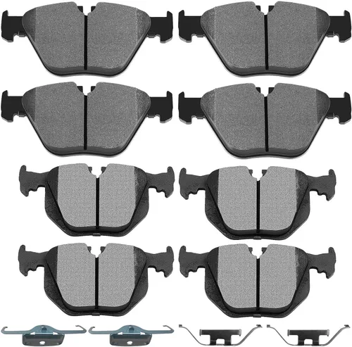 Miniatura 15 de SCITOO - Juego de pastillas de freno de cerámica, 8 pastillas de freno para BMW 740i 1995, 1997-2001, BMW 740i, 1995-2001 para BMW 740iL, 2000-2003