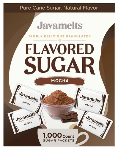Miniatura 20 de Javamelts Paquetes de azúcar con sabor a avellana Azúcar de caña pura para hornear, sustituto del jarabe de café, cócteles, té, sin OMG, sin