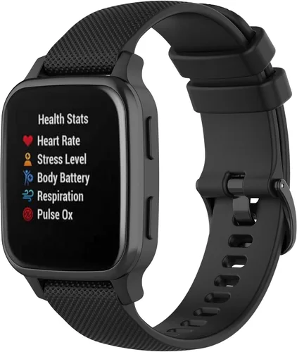 Miniatura 2 de Bandas compatibles con Garmin Venu/VenuSq Sq2/Venu2 Plus/Forerunner 55 165/Vivoactive 6 5, correas de silicona suave de liberación rápida de 0.787