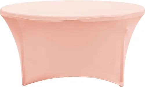 Simply Elegant Mantel redondo ajustable de elastano | Mantel para mesa de banquete, mantel de poliéster y elastano, para cumpleaños, quinceañera,