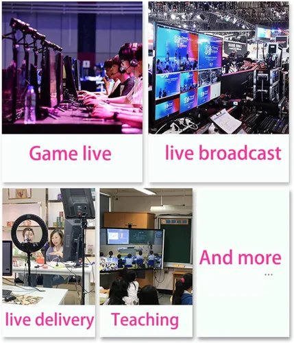 Miniatura 8 de Mezclador de vídeo de transmisión en vivo, 4 HDMI 4 canales de entrada de vídeo conmutador 2 salidas HDMI Switcher, soporte 1080P@60Hz, HDCP 1.4