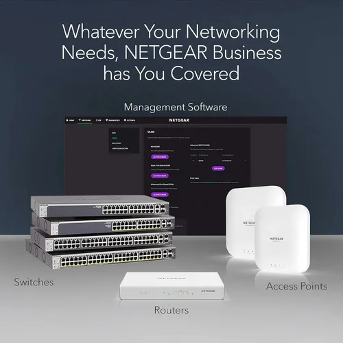 Miniatura 6 de NETGEAR Switch Essentials no administrado PoE+ Gigabit Ethernet de 8 puertos (GS308PP) – con 8 x PoE+ @ 83W, montaje en escritorio o pared