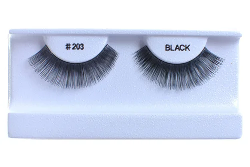 Miniatura 34 de 100 pares de pestañas postizas 100% cabello humano negro natural #747S Negro-747S