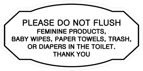 Miniatura 51 de Signs ByLITA Letrero de etiqueta victoriana Please Do Not Flush (Lt Gray), pequeño, 1 paquete Gris claro