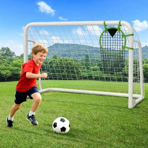 Miniatura 17 de NAIZEA Soccer Goals - 24x8/21x7/18x7/12x6/16x7/10x6/8x6/6x4FT Soccer Goals for Backyard Training- Portable Metal Soccer Net for Youth & Adults