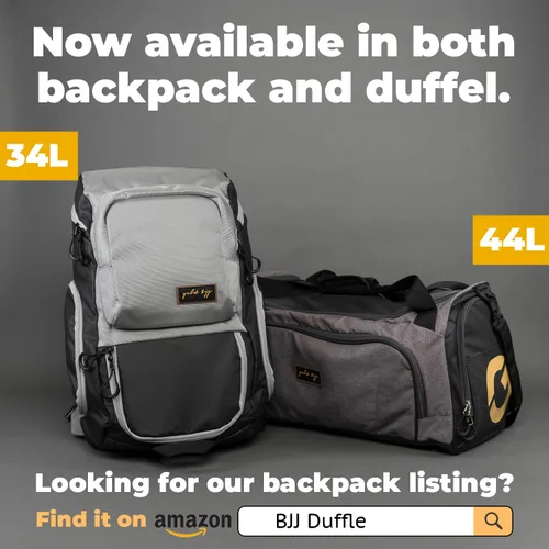 Miniatura 4 de Mochila dorada BJJ para Jiu Jitsu – Bolsa de deporte muy resistente con bolsillo impermeable de tejido de GI Gris