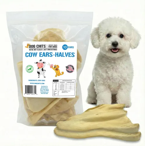Miniatura 11 de Dog Chits Orejas de vaca para perros – Golosinas para perros totalmente naturales con orejas de vaca y masticables de entrenamiento – Alto