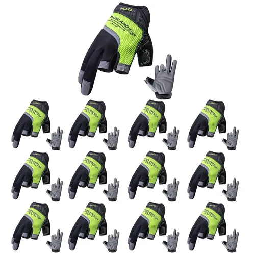 Miniatura 11 de AIGEVTURE Guantes de trabajo sin dedos para hombres, guantes de trabajo Framer, multiusos, ajuste de rendimiento, transpirables, duraderos