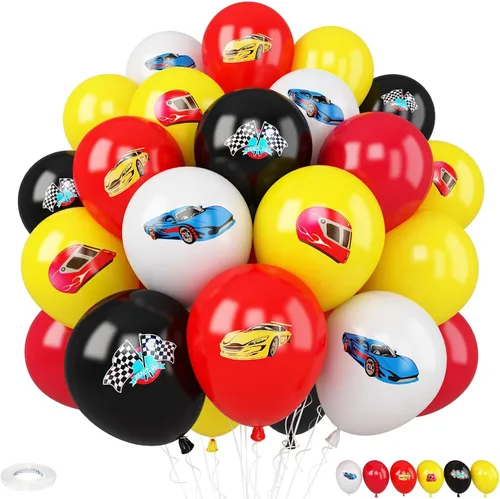 Miniatura 22 de Globos de baloncesto, 30 globos de látex impresos de 12 pulgadas, naranja, negro, plateado metálico y baloncesto para fiestas temáticas deportivas