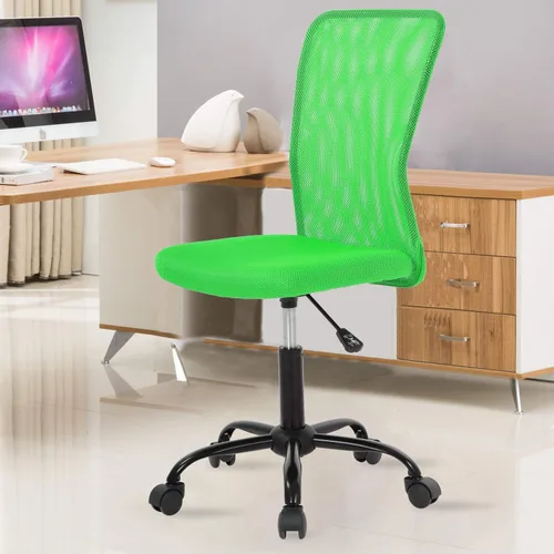 Miniatura 14 de Silla de oficina de malla con soporte lumbar, silla de escritorio ergonómica, moderna, negra