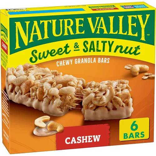 Miniatura 19 de Nature Valley Barras de granola de nueces dulces y saladas, chocolate oscuro cacahuate almendra, 6 barras, 7.2 oz