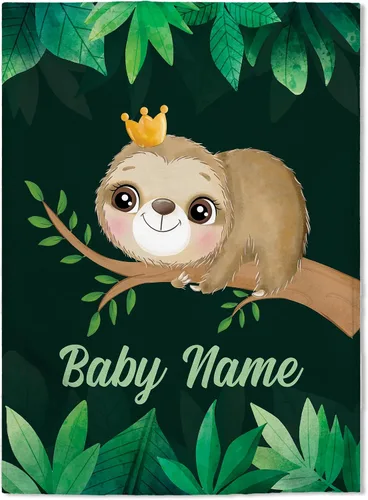 Miniatura 25 de FLOCHIL Manta de bebé personalizada para niños, manta de bebé personalizada con nombre, manta de bebé de bosque personalizada, regalo para baby