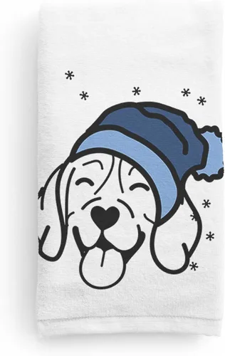 Miniatura 21 de Inkopious Gorro de invierno Airedale Terrier Toalla de mano decorativa - Decoración navideña para el hogar