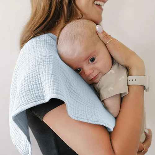 Miniatura 4 de Konssy - Paquete de 6 paños de muselina para eructos de bebé, ropa de eructos suaves y absorbentes 100 % algodón para recién nacidos, bebés niños