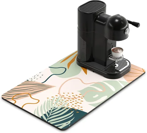 Miniatura 52 de Rnivvi Tapete de secado de platos para encimera de cocina, 16 x 18 pulgadas, bonita almohadilla de secado absorbente resistente al calor con goma