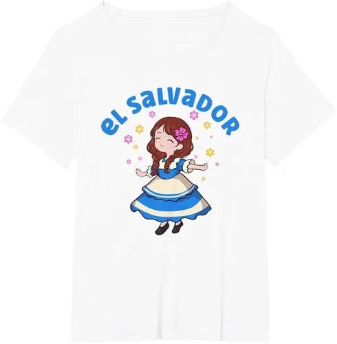 Miniatura 71 de Camiseta de mujer hispana con bandera salvadoreña de El Salvador Orgullosa, Negro